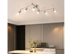 NETTLIFE 6 Focos de Techo Modernos para Salón GU10 Giratorios 330° Acero Inoxidable para Interior Dormitorio (sin Bombilla)