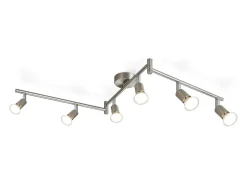 NETTLIFE 6 Focos de Techo Modernos para Salón GU10 Giratorios 330° Acero Inoxidable para Interior Dormitorio (sin Bombilla)