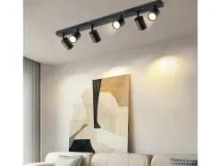 NETTLIFE 6 Focos de Techo LED Negros Orientables 330° GU10 para Salón Dormitorio Cocina, sin Bombilla