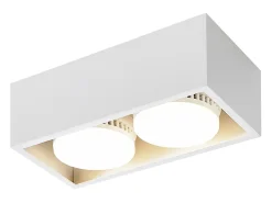 NETTLIFE 2 Focos de Techo LED Blanco Cálido de Superficie con Regulable GX53 Cuadrado Moderno para Cocina Salón Dormitorio Pasillo