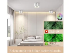 NETTLIFE 2 focos de techo Foco de superficie blanco Foco de techo GU10 Foco de superficie Luminaria de superficie moderna Luminaria de superficie para