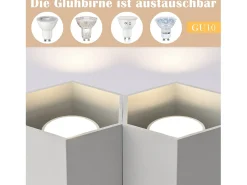 NETTLIFE 2 focos de techo Foco de superficie blanco Foco de techo GU10 Foco de superficie Luminaria de superficie moderna Luminaria de superficie para