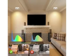 NETTLIFE 2 Focos de Techo Ekig Blanco Cálido 11W Pequeños de Superficie para Cocina Pasillo Dormitorio Comedor
