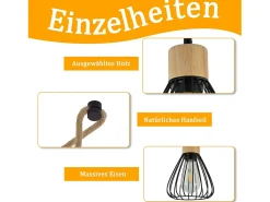NETTLIFE Lámpara colgante para mesa de comedor, lámpara colgante vintage negra para sala de estar, lámpara colgante de 5 llamas, estilo retro, E27