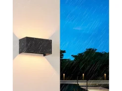 NETTLIFE 4 Lámparas LED para Muro Exteriores Negras, Iluminación Ascendente/Descendente, IP65, Luz Blanca Caliente G9