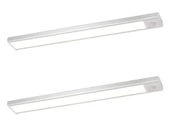 NETTLIFE - Luz LED para debajo del gabinete con sensor de movimiento, recargable por USB, 1500 mAh, para pasillo y armario