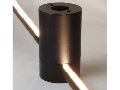NETTLIFE - Pack de 2 luces LED de pared para interiores de 100 cm de largo, color negro, 8 W, lámpara de noche minimalista giratoria, blanco cálido 3000 K