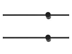 NETTLIFE - Pack de 2 luces LED de pared para interiores de 100 cm de largo, color negro, 8 W, lámpara de noche minimalista giratoria, blanco cálido 3000 K
