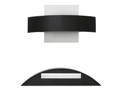 NETTLIFE. Aplicación LED mural para interiores, salón, pasillo, 23,5 cm, dormitorio, lámpara de cabecera en acrílico, blanco cálido 3000K, 7W.