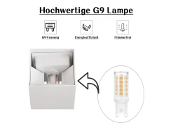 NETTLIFE Aplicación LED para Muro Int/Ext, Blanco Caliente IP65, para Casa, Dormitorio, Pasillo, Escalera