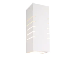 NETTLIFE Aplique de pared interior blanco E14 Up Down Lámpara de yeso moderna para pasillo y escalera
