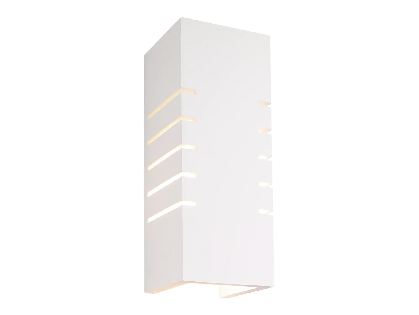 NETTLIFE Aplique de pared interior blanco E14 Up Down Lámpara de yeso moderna para pasillo y escalera