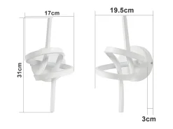 NETTLIFE Aplique de pared LED negro para interior, 7 W, blanco cálido, 3000 K, para escalera moderna, aluminio