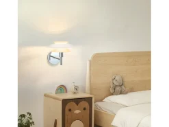 NETTLIFE Aplique de pared interior para dormitorio - Diseño de metal blanco, lámpara de pasillo creativa G9 Sin bombilla (Máx. 25W).