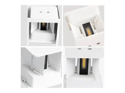 NETTLIFE Aplique interior - Up Down Aplique exterior negro Aplique LED exterior 5W IP65 blanco cálido