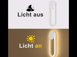 NETTLIFE Aplique LED de pared para interiores - 12 W, 41 cm, lámpara de escalera, lámpara de pasillo, diseño moderno, blanco, 3000 K