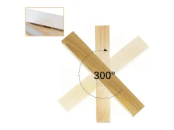 NETTLIFE Aplique LED de Pared Interior: Lámpara de de Madera Moderna de 52 CM Diseño Arriba y Abajo Lámpara de Escalera de 17 W 3000 K Blanco Cálido