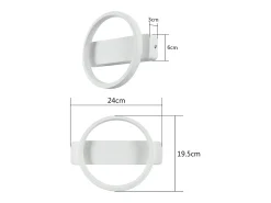 NETTLIFE Aplique LED Interior - Aplique de Diseño Moderno Blanco 7W Blanco Cálido 3000K