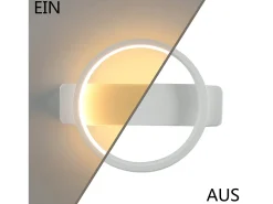 NETTLIFE Aplique LED Interior - Aplique de Diseño Moderno Blanco 7W Blanco Cálido 3000K