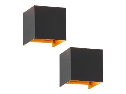 NETTLIFE Aplique LED Interior/Exterior: juego de 2 lámparas de exterior Blanco cálido IP65 Aplique de exterior G9 Blanco