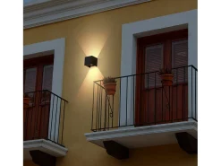 NETTLIFE Aplique LED Interior/Exterior: juego de 2 lámparas de exterior Blanco cálido IP65 Aplique de exterior G9 Blanco