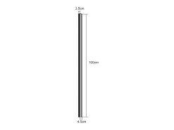 NETTLIFE Aplique LED para Interior Negro Regulable 100 cm Moderno 15 W Lámpara de Pasillo Iluminación de Pared