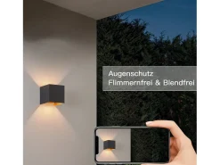 NETTLIFE Aplique LED 3W - G9 Interior / Exterior Negro y Dorado, Impermeable Doble Haz Orientable IP65 230V 3000K
