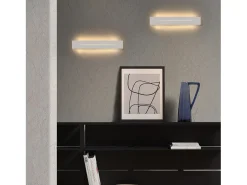NETTLIFE Aplique mural LED interior de 30 cm, aplique moderno blanco cálido de 8 W para iluminación mural.
