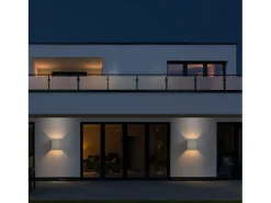 NETTLIFE Conjunto de 4 Lámparas LED para Muro Exteriores, Blanco Caliente IP65, Antracita, para Casa, Dormitorio, Escalera