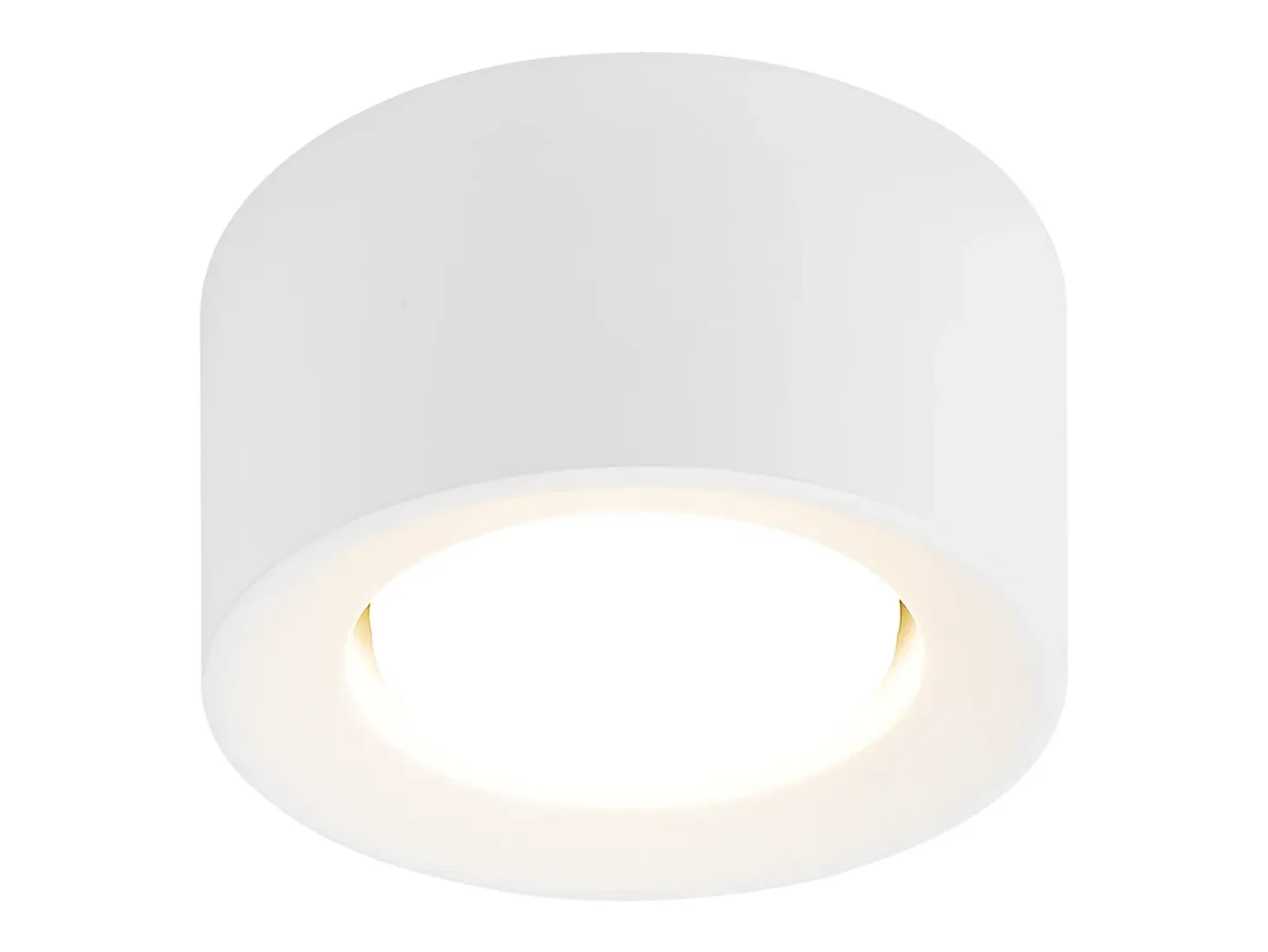 NETTLIFE Foco de superficie redondo blanco Lámpara de superficie montada Gx53 Lámpara de techo moderna pequeña de 10 W