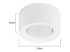NETTLIFE Foco de superficie de 4 piezas Foco de superficie redondo de color blanco Luminaria de superficie Gx53 Moderna plana Máx.10w