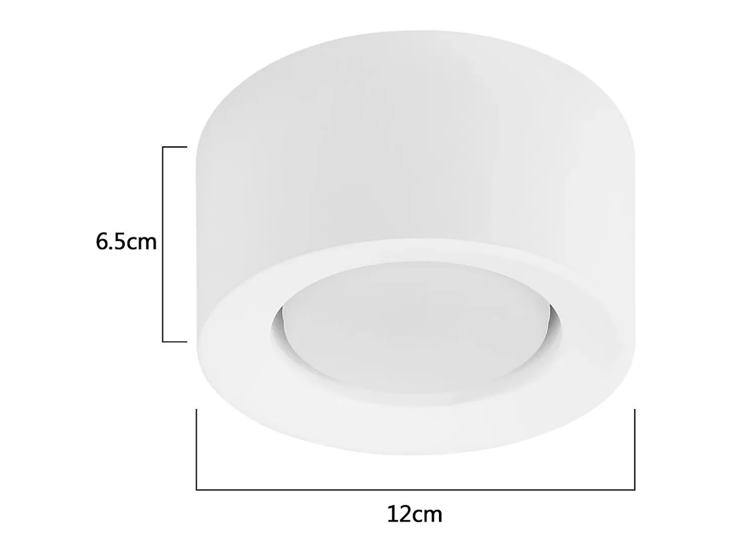 NETTLIFE Foco de superficie de 4 piezas Foco de superficie redondo de color blanco Luminaria de superficie Gx53 Moderna plana Máx.10w