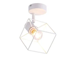 NETTLIFE Foco de techo E14 ajustable 350° Lámpara de techo vintage de metal para sala de estar