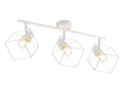NETTLIFE Foco de techo E14 giratorio 350°, lámpara de techo vintage de metal, ajustable para sala de estar, sin bombilla