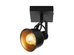 NETTLIFE Foco de techo 1 llama aplique vintage E14 diseño retro de alta calidad orientable 350° MAX.40W