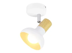 NETTLIFE Foco de techo 1 llama blanco plafón industrial pasillo foco E14 interior orientable 350°
