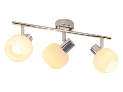 NETTLIFE Foco de techo blanco E14 Pantalla de cristal vintage Foco de interior moderno para dormitorio y sala de estar