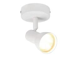 NETTLIFE Foco de techo de 1 llama blanco, lámpara de techo moderna para interiores GU10, para dormitorio