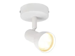 NETTLIFE Foco de techo de 1 llama blanco, lámpara de techo moderna para interiores GU10, para dormitorio