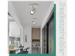 NETTLIFE Foco de techo de 1 llama Lámpara de pasillo GU10 - Foco de techo LED de níquel 330° Sin bombillas