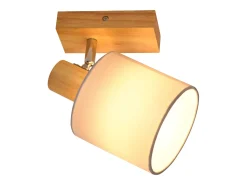 NETTLIFE Foco de Techo de Pasillo de Pared de Madera Moderno Giratorio 350° E14 MAX.40W para Salón Dormitorio Cocina (Sin Bombilla)