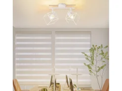NETTLIFE Foco de techo E14 giratorio 350° vintage de metal ajustable sin bombilla