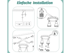 NETTLIFE Foco de techo LED de 2 bombillas, negro, para salón, foco de techo orientable, GU10, lámpara de foco moderna