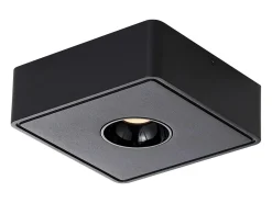 NETTLIFE Foco de Techo LED Negro 7W Montaje en Superficie Angular Luz de Techo pequeña Blanca cálida para Sala de Estar Dormitorio