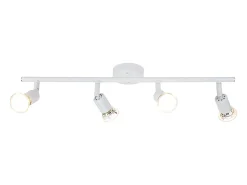 NETTLIFE Foco de techo LED regulable GU10 4 focos de techo con llamas ajustables para sala de estar industrial