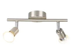 NETTLIFE Foco de techo LED orientable GU10 2 llamas orientables focos de techo industriales para salón