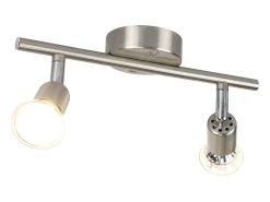 NETTLIFE Foco de techo LED orientable GU10 2 llamas orientables focos de techo industriales para salón