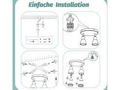 NETTLIFE Foco de techo LED de 2 bombillas blanco, foco de techo para salón, foco orientable GU10, lámpara moderna de foco.