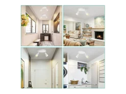 NETTLIFE Foco de techo LED de 2 bombillas blanco, foco de techo para salón, foco orientable GU10, lámpara moderna de foco.
