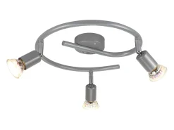NETTLIFE Foco de techo LED regulable GU10 Focos de techo 3 lámparas Sala de estar industrial
